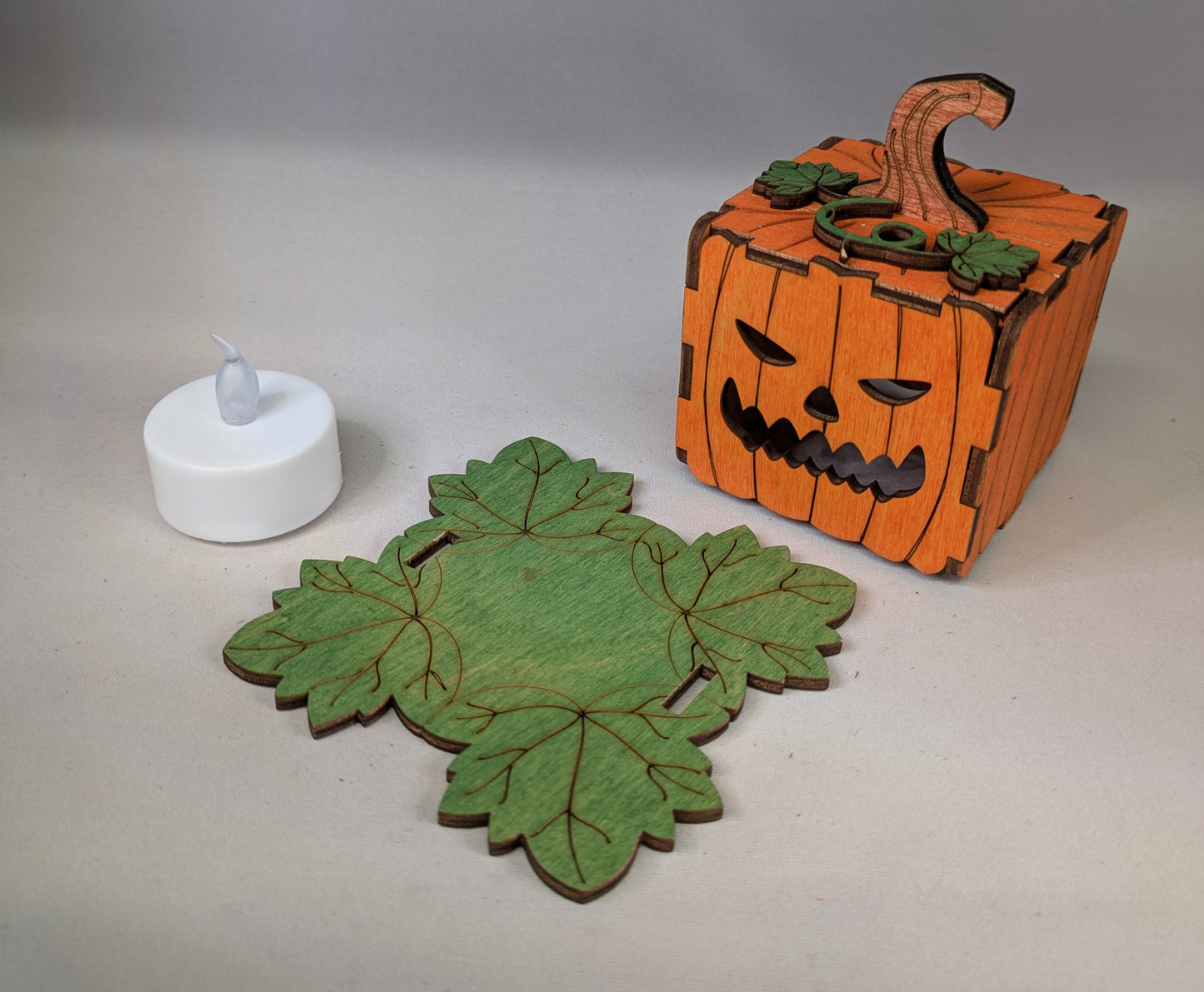 Pumpkin LED tea light candle Box