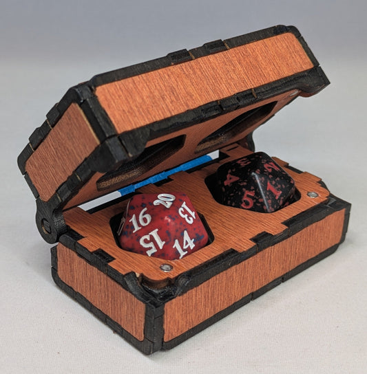 Minecraft double D20 dice box