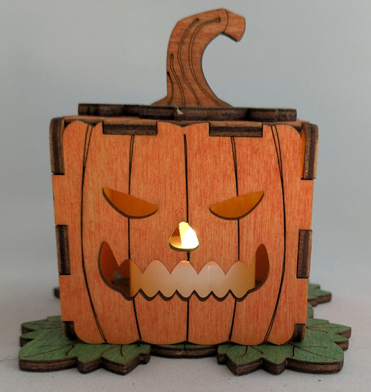 Pumpkin LED tea light candle Box